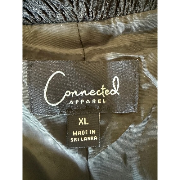 connected apparel Jackets & Blazers - Connected Apparel Black Textured Open Front Bolero Shrug Cropped Jacket XL